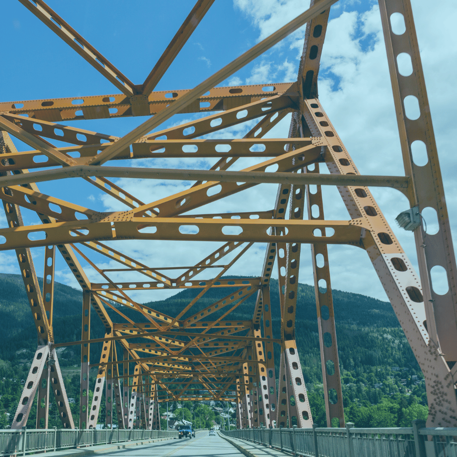 Nelson orange bridge in Nelson, Canada