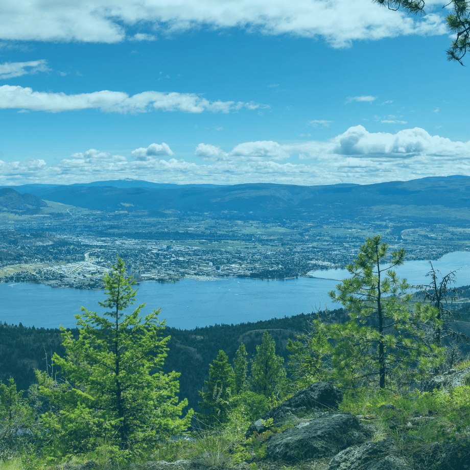 Panorama view of Kelowna, Canada
